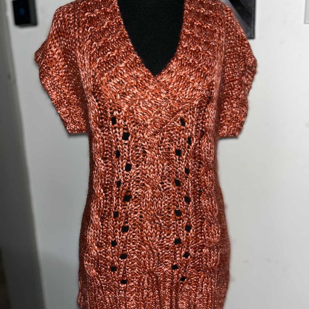 NWT Orange specked sweater - L